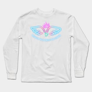 Angel wings heaven is a place on earth Long Sleeve T-Shirt